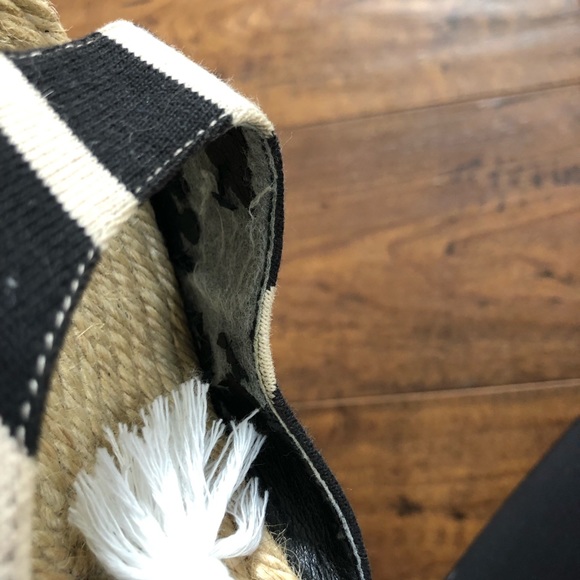 Kate Spade Striped Espadrilles Jute Wedges Sandals - Picture 7 of 8